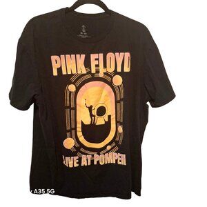 Pink Floyd Live At Pompeii Graphic T-Shirt XL Black 100% Cotton Woman's
